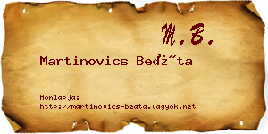 Martinovics Beáta névjegykártya